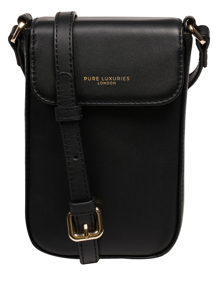 Pure Luxuries London Alexis Leather Cross Body Phone Bag - Image 1 of 6