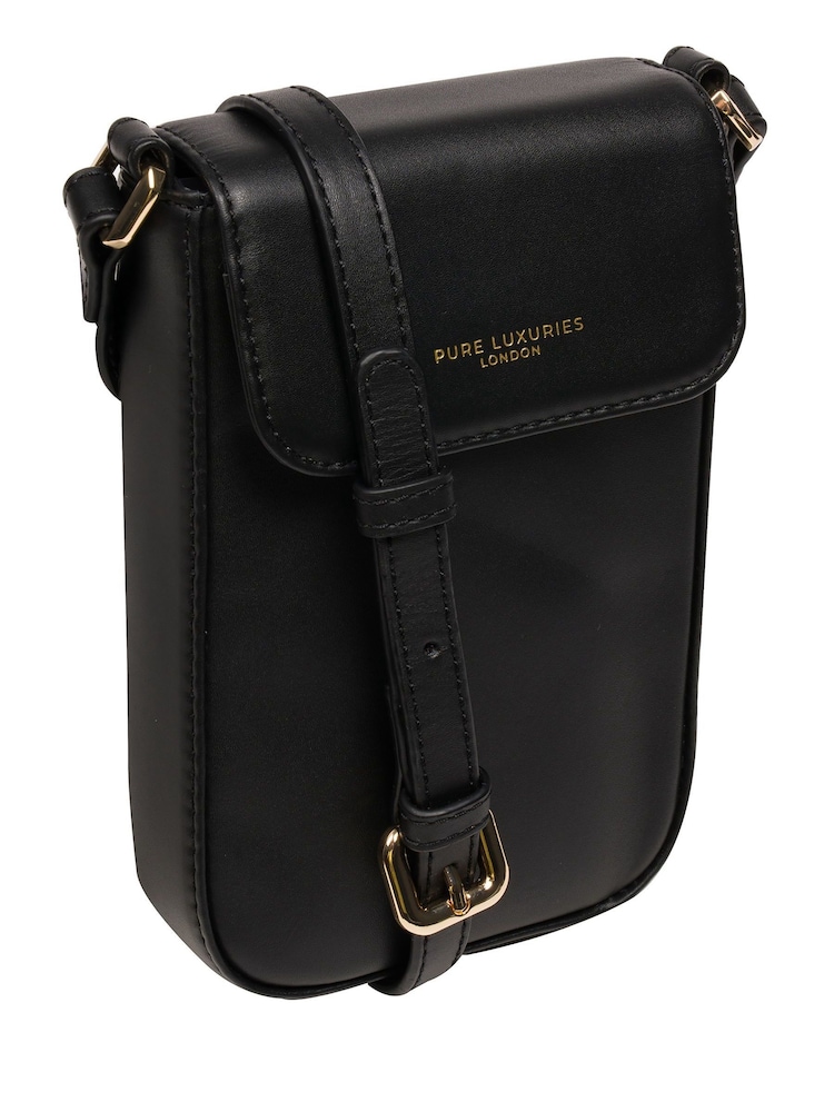 Pure Luxuries London Alexis Leather Cross Body Phone Bag - Image 4 of 6
