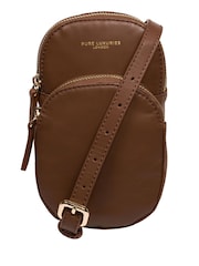 Pure Luxuries London 'Luna' Leather Cross-Body Phone Bag - Image 1 of 7