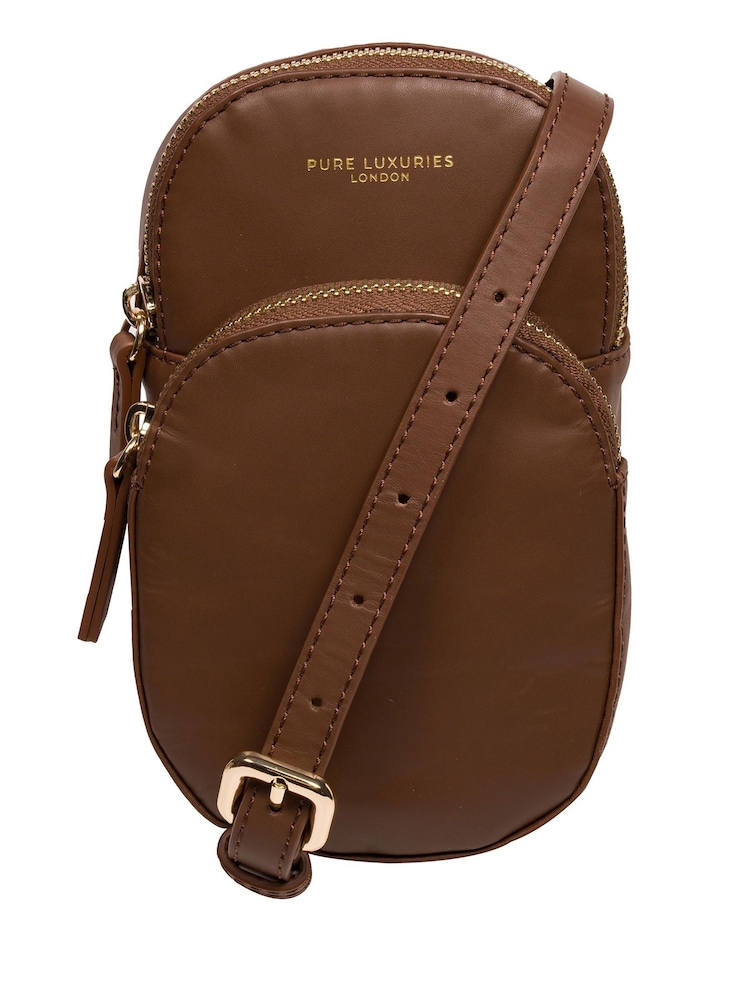 Pure Luxuries London 'Luna' Leather Cross-Body Phone Bag - Image 1 of 7