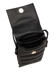 Pure Luxuries London Chloe Leather Cross Body Phone Black Bag - Image 5 of 7