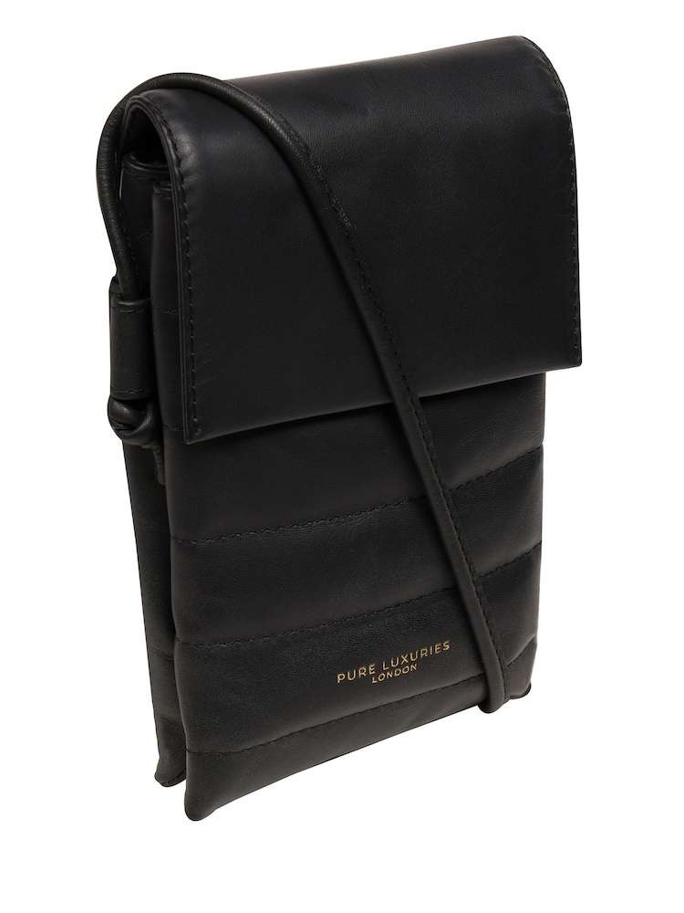 Pure Luxuries London Chloe Sac en cuir pour téléphone noir - Image 6 of 7