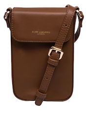 Pure Luxuries London Alexis Leather Cross Body Phone Bag - Image 1 of 7