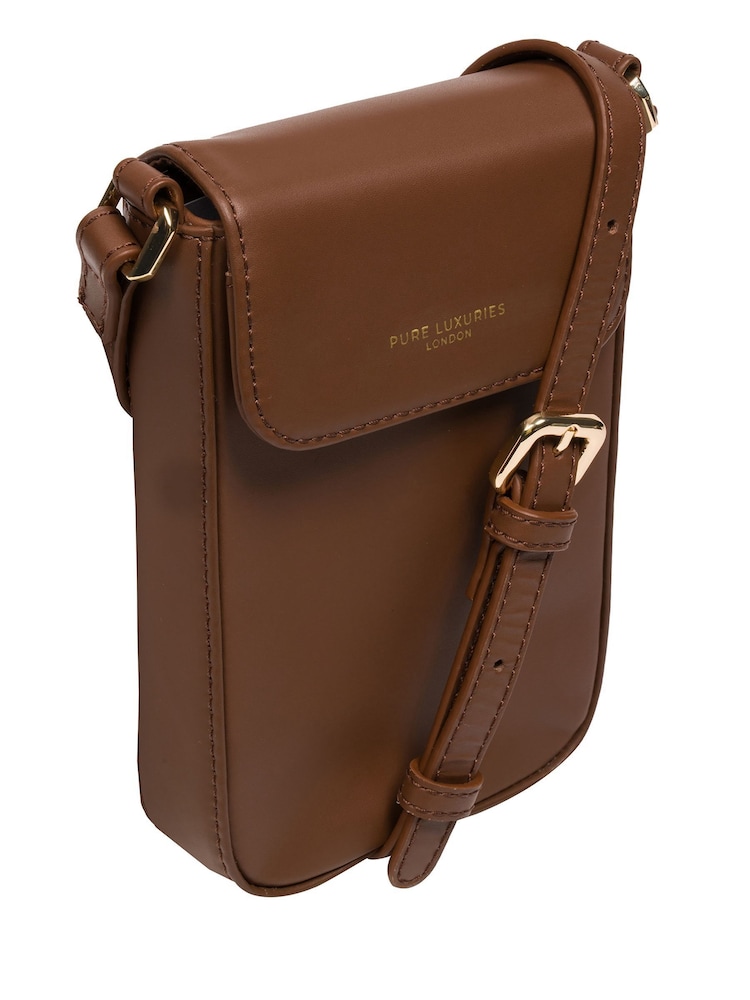 Pure Luxuries London Alexis Leather Cross Body Phone Bag - Image 4 of 7