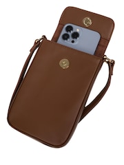 Pure Luxuries London Alexis Leather Cross Body Phone Bag - Image 5 of 7