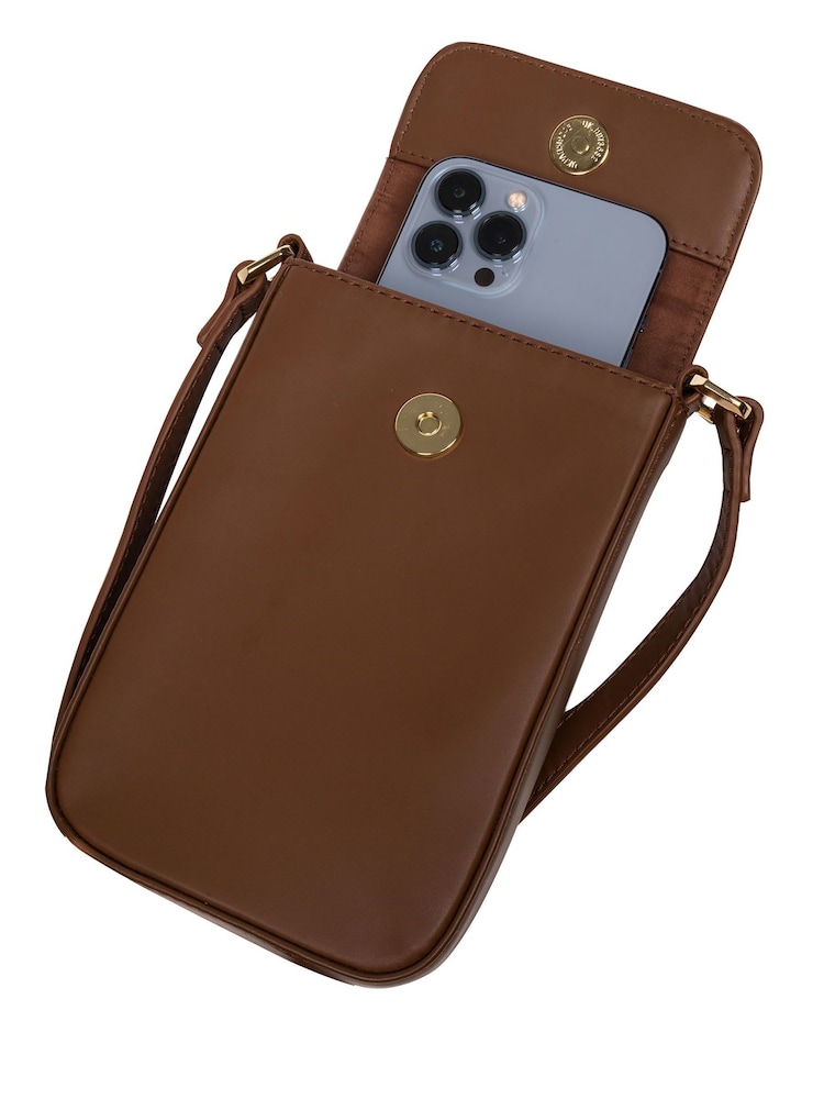 Pure Luxuries London Alexis Leather Cross Body Phone Bag - Image 5 of 7
