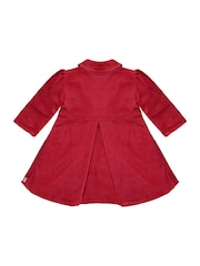 Emile et Rose Red Velour padded Coat with pleats & Beret - Image 4 of 5