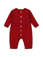 Emile ET Rose Red 100% Cotton Knit All-In-One With Tartan Bow & Hat - Bild 5 von 6