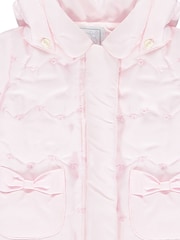 Emile Et Rose Pink Flower Emb Pockets And Mitts Microfibre Jacket - Image 4 of 4