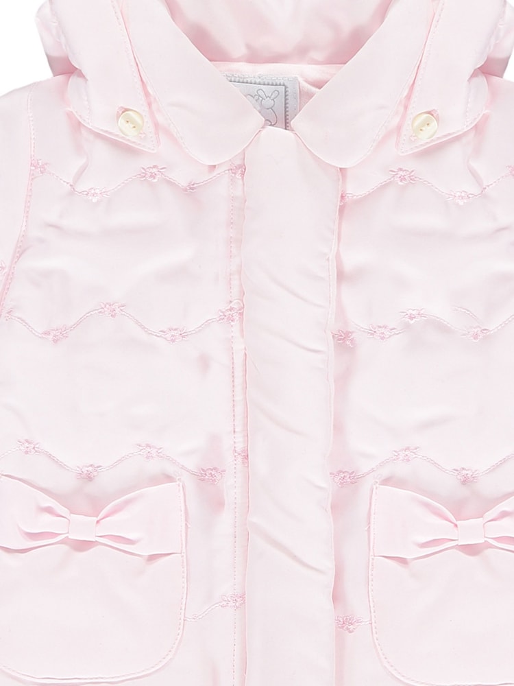 Emile Et Rose Pink Flower Emb Pockets And Mitts Microfibre Jacket - Image 4 of 4