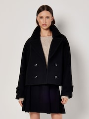 Apricot Black Pea Coat - Image 2 of 6