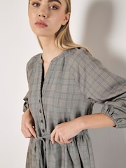 Apricot Grey Heritage Check Ruffle Hem Dress - Image 5 of 5
