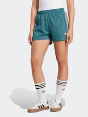 adidas Originals Green/Pink Crochet 3 Stripe Short - Image 1 of 5