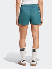 adidas Originals Green/Pink Crochet 3 Stripe Short - Image 2 of 5