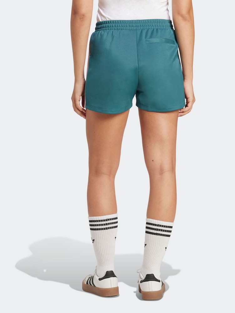 adidas Originals Green/Pink Crochet 3 Stripe Short - Image 2 of 5