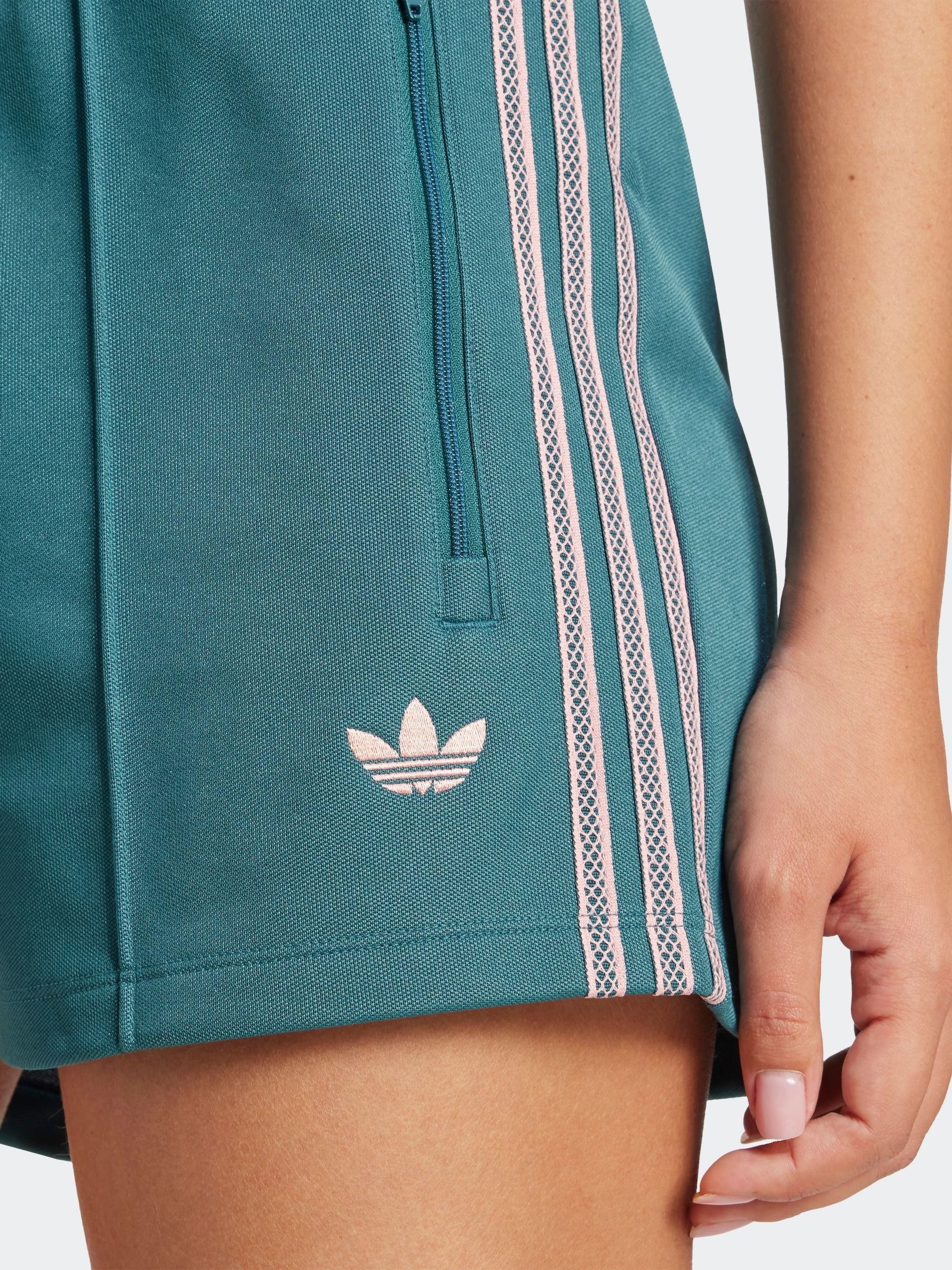 Buy adidas Originals Green/Pink Crochet 3 Stripe Short from Next USA