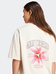 adidas Originals White Oversize Graphic 100% Cotton T-Shirt - Image 5 of 6
