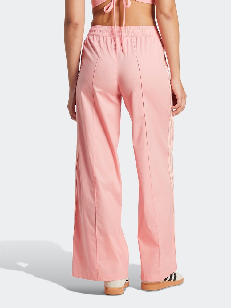 Rosa - adidas Originals Crochet 3 Stripe Wide Leg Trousers - Imagen 2 de 6