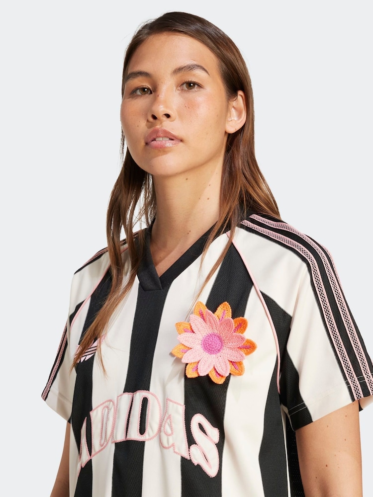 Buy adidas Originals White/Black Graphic Football Inspired Jersey