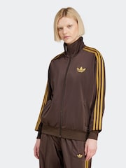 adidas Originals Brown/Yellow Firebird Track Top - Image 1 of 6