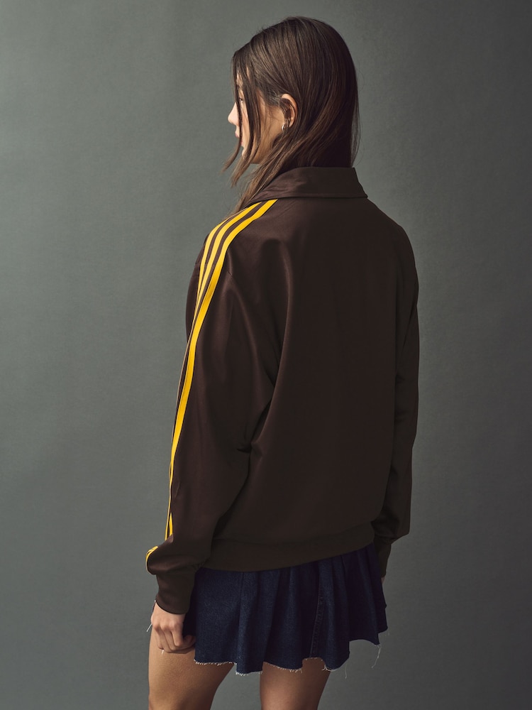 adidas Originals Brown/Yellow Firebird Classic Loose Jacket - Image 2 of 9 adidas Originals Brown/Yellow Firebird Classic Loose Jacket - Image 2 of 9