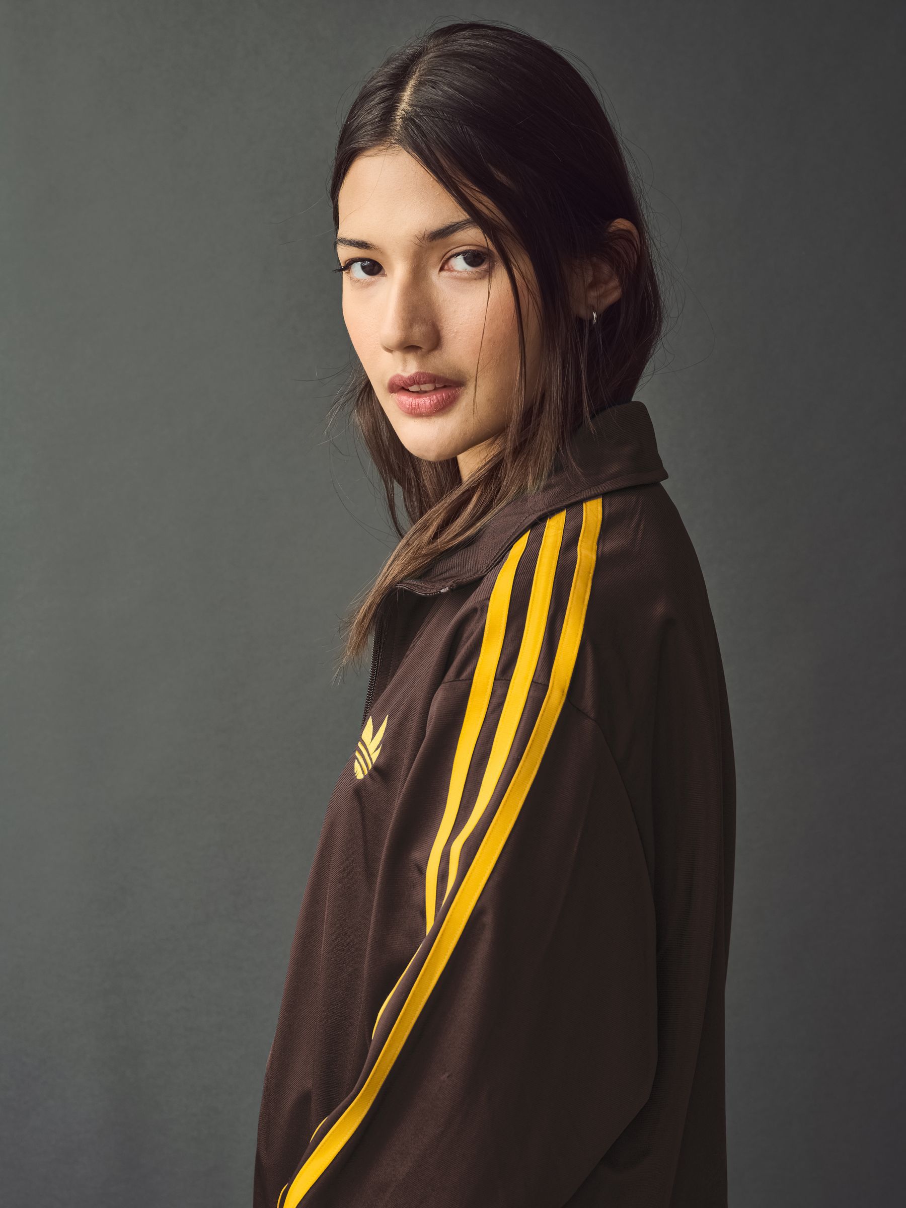 Buy adidas Originals Brown/Yellow Firebird Classic Loose Jacket