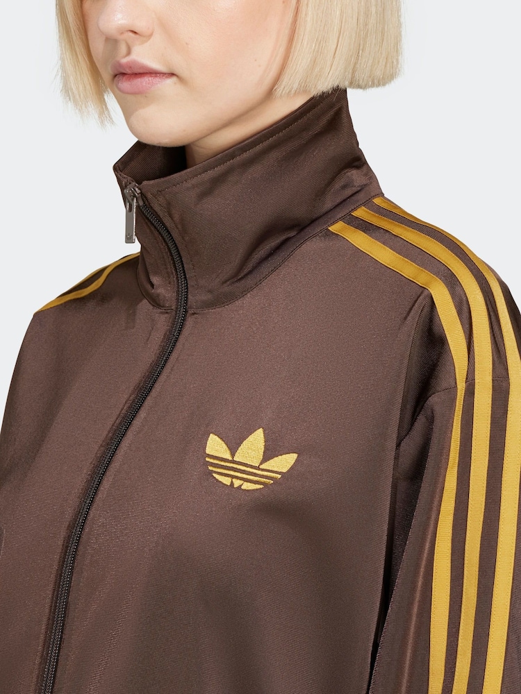 adidas Originals Brown/Yellow Firebird Track Top - Image 5 of 6
