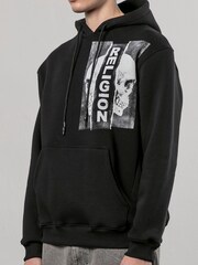 Religion Black 100% Cotton Ripped Hoodie - Image 4 of 4