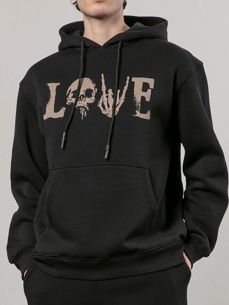 Religion Black 100% Cotton Love Hoodie - Image 1 of 4