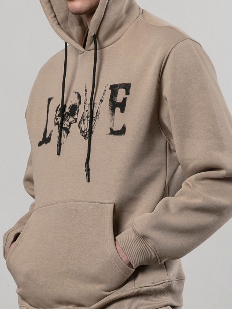 Religion Brown 100% Cotton Love Hoodie - Image 2 of 5 Religion Brown 100% Cotton Love Hoodie - Image 2 of 5