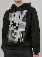 Religion Black 100% Cotton Union Jack Hoodie - Image 1 of 3