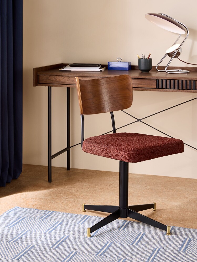 MADE.COM Rust Red Amalyn Office Chair - Image 1 of 4