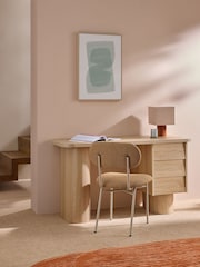 MADE.COM Light Oak Effect Kain Storage Desk - Image 1 of 5