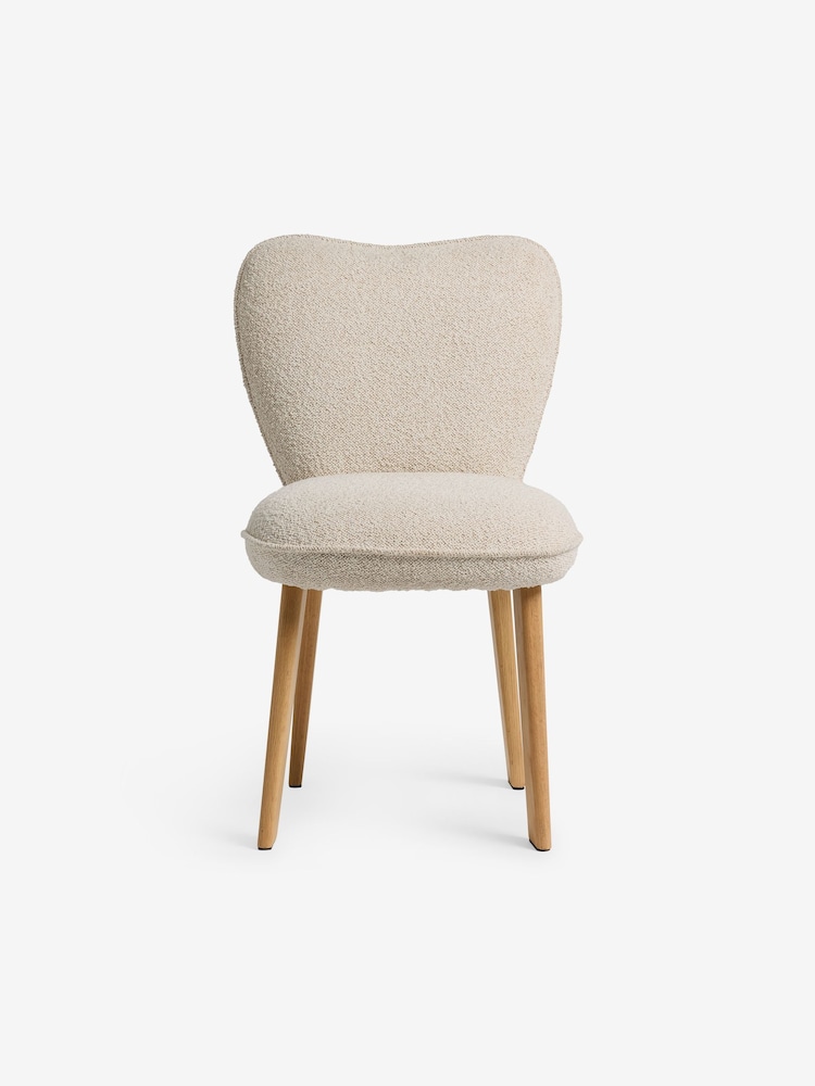 MADE.COM Set of 2 Casual Boucle Natural Tylar Dining Chairs - Image 5 of 5