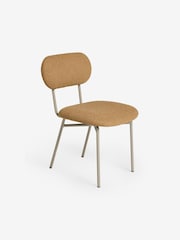 MADE.COM Set of 2 Caramel Pax Boucle and Ecru Legs Clemmie Dining Chairs - Image 4 of 5