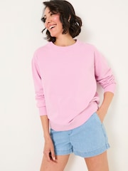 FatFace Georgia Light Pink Crew Sweatshirt - Image 1 of 5