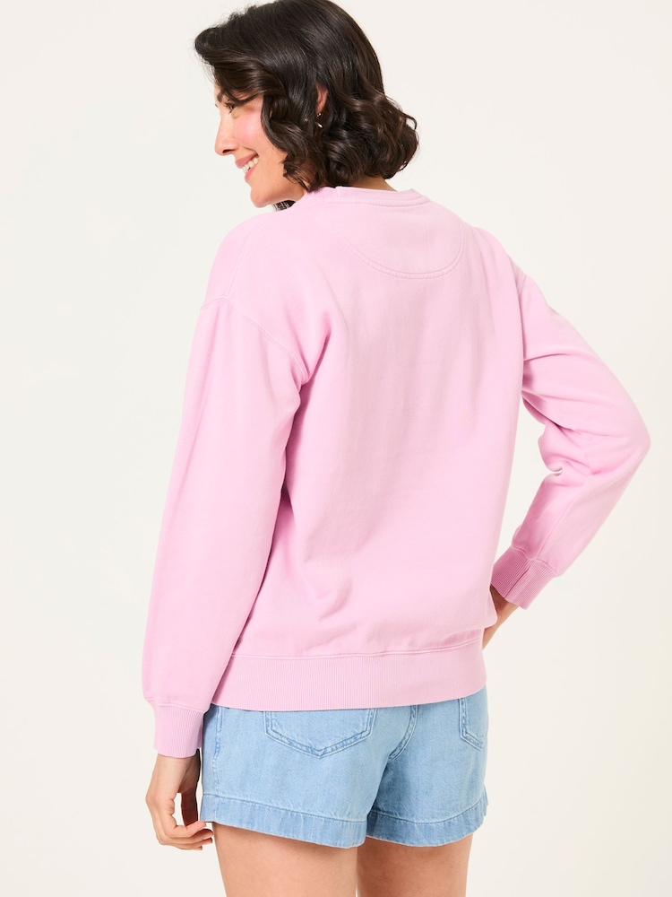 FatFace Georgia Light Pink Crew Sweatshirt - Image 2 of 5