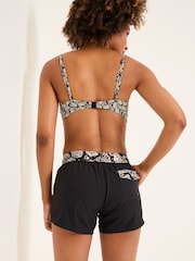 FatFace Hove Black Mono Shell Board Shorts - Image 2 of 5