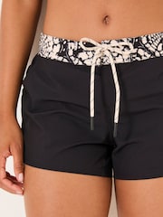 FatFace Hove Black Mono Shell Board Shorts - Image 4 of 5