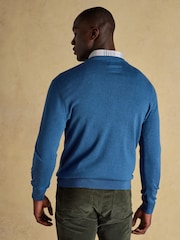 Joules Hillside Blue Crew Neck Knitted Jumper - Image 2 of 7
