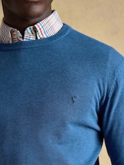Joules Hillside Blue Crew Neck Knitted Jumper - Image 6 of 7
