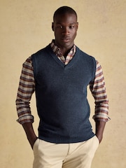 Joules Highland Navy Knitted Tank Top - Image 2 of 6