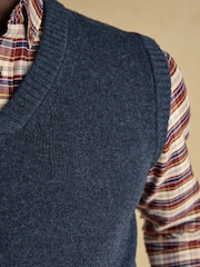 Joules Highland Navy Knitted Tank Top - Image 5 of 6