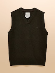 Joules Highland Dark Green Knitted Tank Top - Image 10 of 10