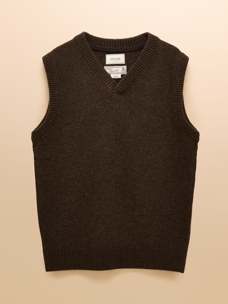 Joules Highland Brown Knitted Tank Top - Image 7 of 7 Joules Highland Brown Knitted Tank Top - Image 7 of 7