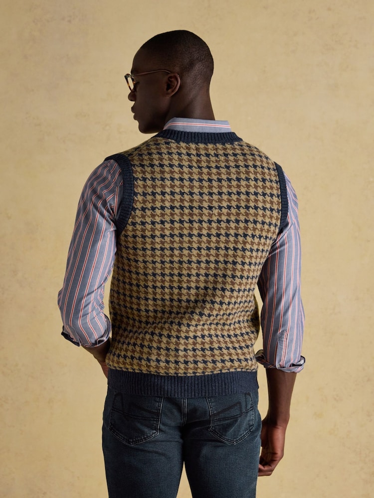 Joules Ferguson Wool-Rich Houndstooth Vest - Imagem 2 de 9