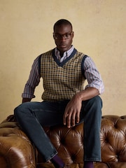 Joules Ferguson Wool-Rich Houndstooth Vest - Imagem 5 de 9