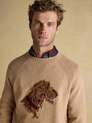 Irish Wolf Hound Oatmeal Crew Neck Jumper - Image 6 of 10