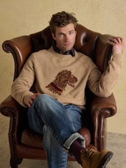 Irish Wolf Hound Oatmeal Crew Neck Jumper - Image 7 of 10