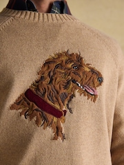 Irish Wolf Hound Oatmeal Crew Neck Jumper - Image 8 of 10